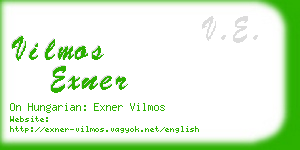 vilmos exner business card